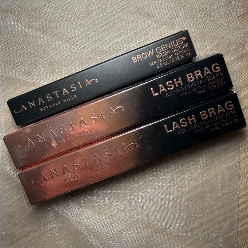 New Unopened Anastasia Beverly Hills Lash Brag Masacara + Brow Genius Brow Serum